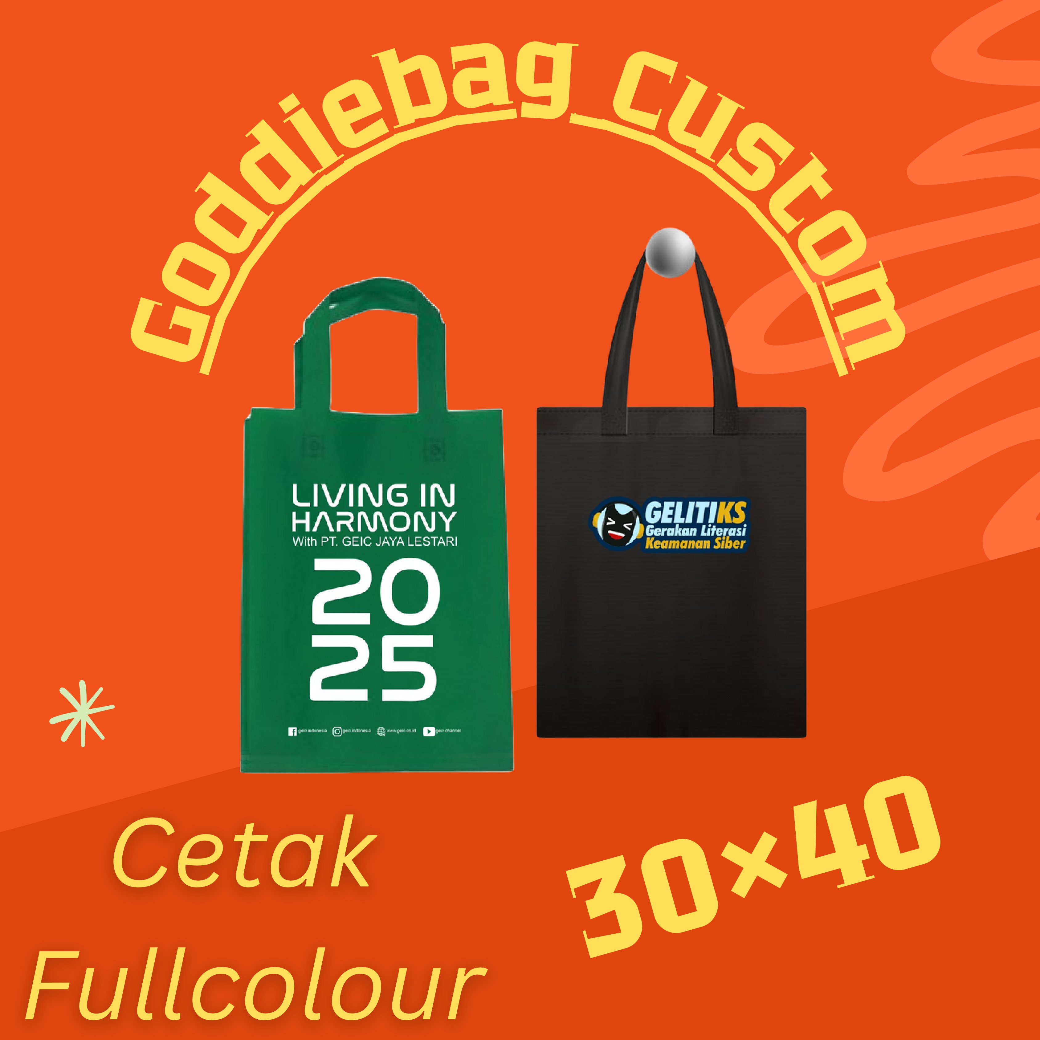 Thumbnail tas spounbond custom/tas promosi/tas souvenirr/ tas hadiah/tas custom logo perusahaan