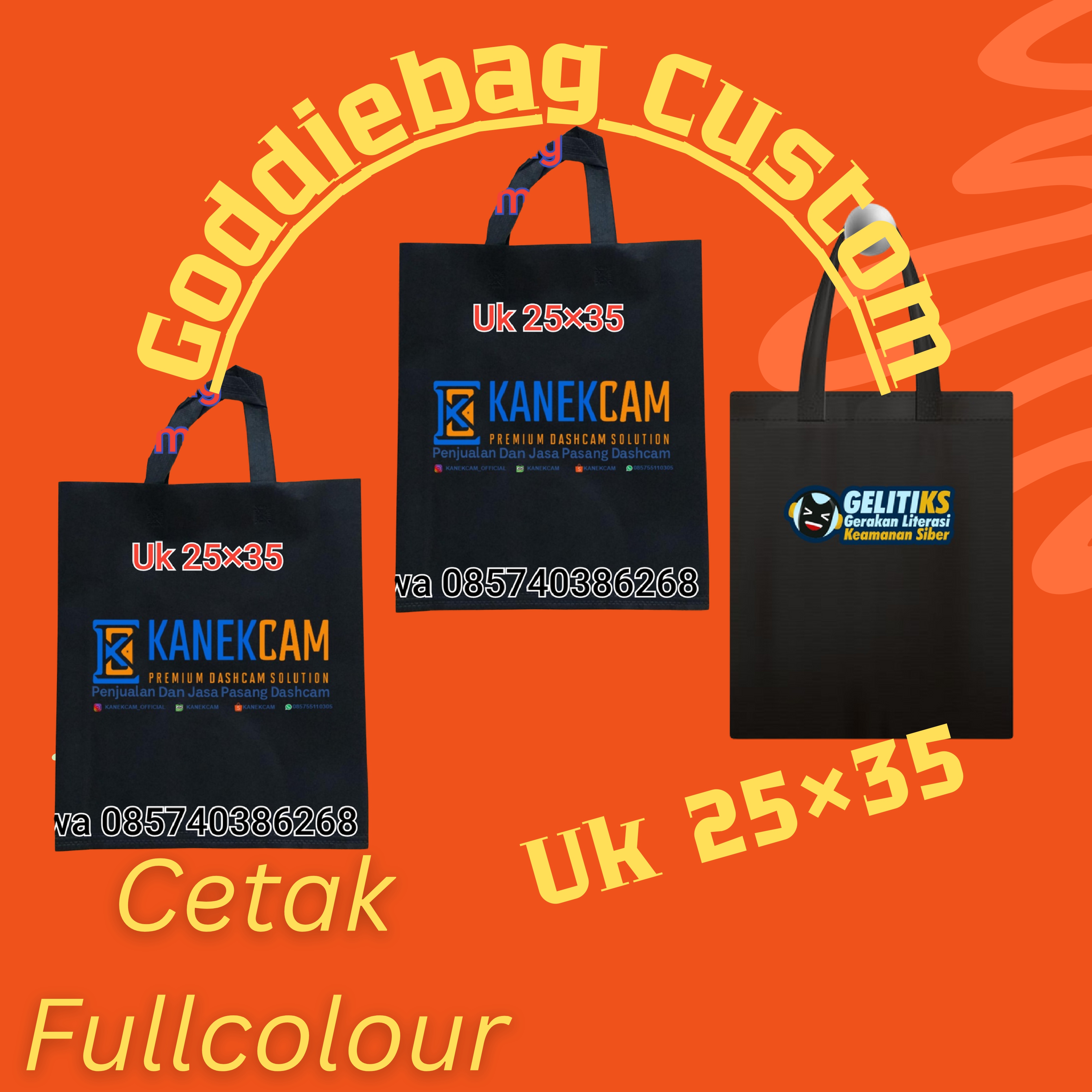 Thumbnail tas spounbond custom/tas promosi/tas souvenirr/ tas hadiah/tas custom logo perusahaan
